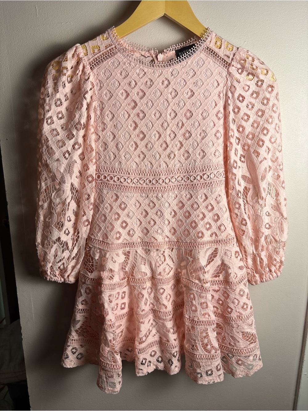 Girls Bardot Junior Size 8 Pink Lace Formal Dress - Elegant Party Dress